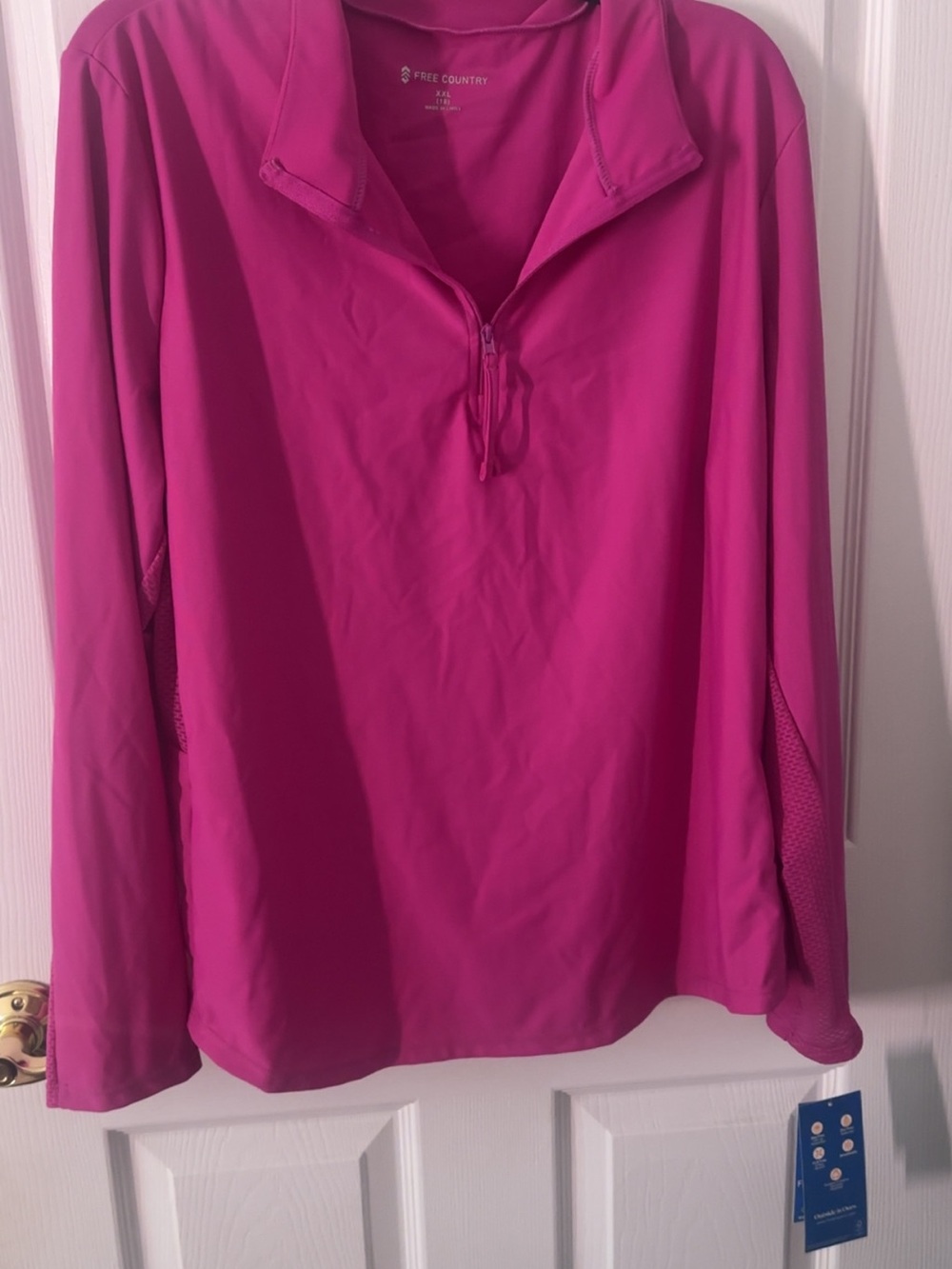 Free Country Women's Hot Pink Quarter-Zip Performance Pullover